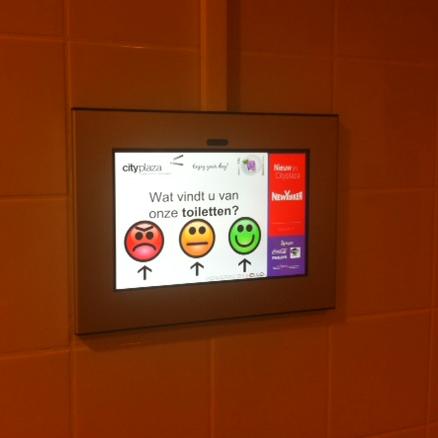 Tablet in toilet winkelcentra