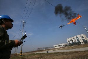 Vuurspuwende drone China