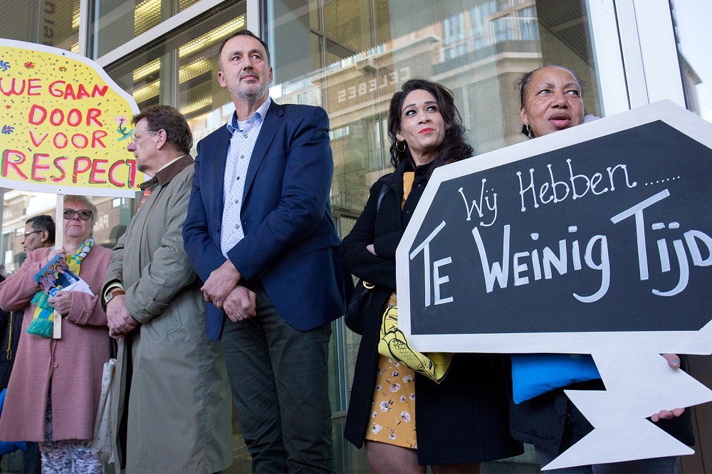 FNV kaart werkdruk aan tijdens actie Den Haag