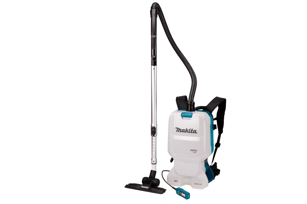 Makita toont nieuwe rugstofzuiger tijdens Interclean Online