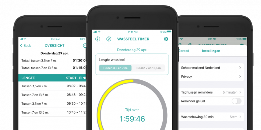 De (on)zin van de invoering van de wassteel timer app & regelgeving Wassteel timer app geïntroduceerd, niet iedereen enthousiast