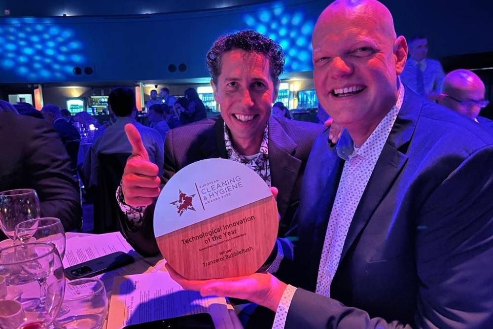 BubbleFlush in de prijzen tijdens European Cleaning & Hygiene Awards 2023